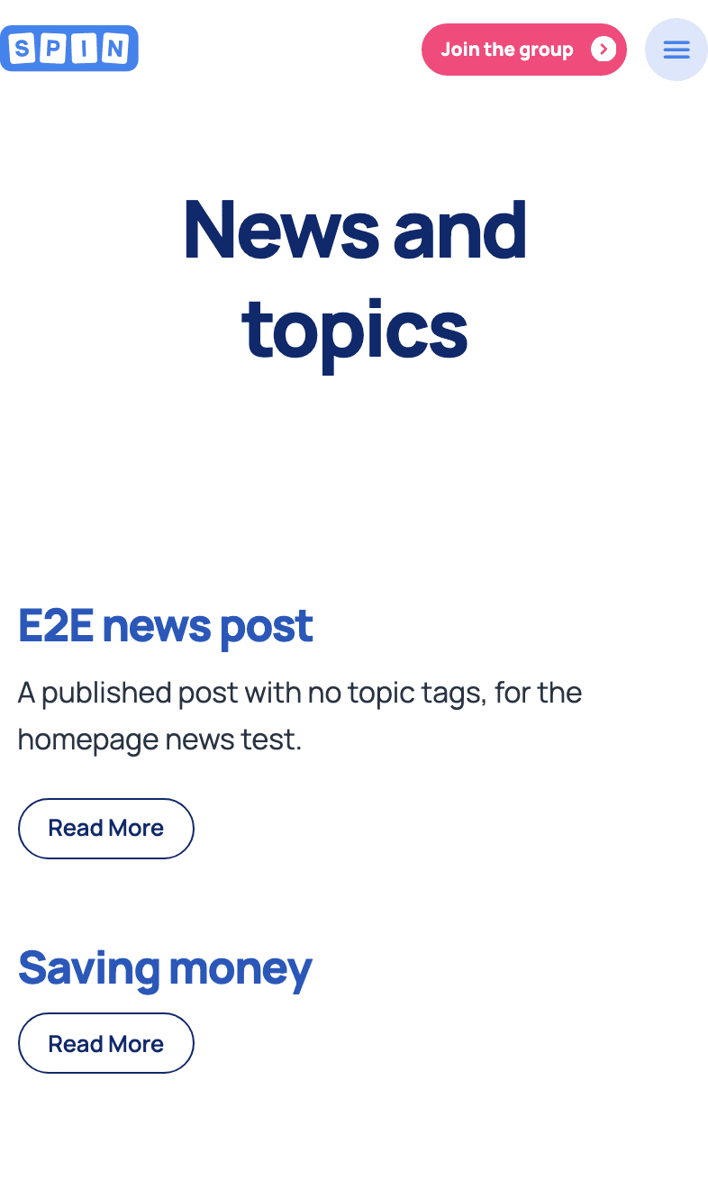 News and blog, on a phone.